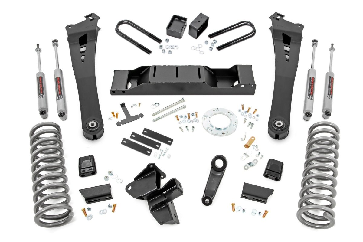 Ram 3500 Suspension Lift Kit - Front - Rough Country - 5 Inch Lift, Diesel, Non-AISIN - '19-'24